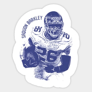 Saquon Barkley New York Vintage Mono Sticker